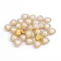 Heart shape pearl rhinestone buttons flatback alloy craft embellishments for DIY decoration - Sunflower Heart Artificial Pearls 10