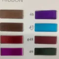 Satin ribbon color swatch variant sample display for DIY gift wrapping and decoration projects - No. 46 Dark Purple