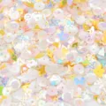 Lentejuelas holográficas mixtas para nail art y slime DIY, decoraciones brillantes. - Lentejuelas Mixtas / Paquete de 15g / Láser holográfico