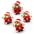 Christmas felt bear decorations set, non-woven Santa Claus hanging ornaments for tree. - Christmas Bear / 66x82mm 10 Pieces/Pack