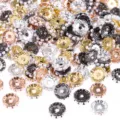 ABS plastic pearl wheel spacer beads for DIY handmade bracelets necklaces jewelry making accessories. - Metal Series Pearl & Rhinestone Rondelles 12mm 20 Pcs