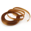Nastro in raso marrone da 10 mm, rotolo di tessuto liscio per confezioni regalo e nozze. - marrone chiaro