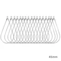 Boucles d'oreilles en métal argenté forme cintre accessoires de bijoux DIY 45mm - Boucle d'Oreille Goutte d'Eau / 45mm (30 Pièces/Paquet) / Or blanc
