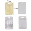 Transparente selbstklebende Druckverschlussbeutel Verpackung Schmuck Beutel 7.5x11cm - 50 Stück / Gold