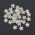 Flower shape pearl rhinestone DIY accessories for bridal fans hats bags crafting projects. - Pearl Flower / 50 Pieces/Pack (2.2cm) / Gold