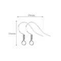 50pcs S925 Silver Plated Earring Hooks DIY Jewelry Making Findings Ear Wires Component - 50 Pieces/Pack / Silver Ear Hooks