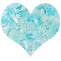 Set di ciondoli in resina fai da te blu e bianchi con rose e farfalle per decorare cover. - Confezione da 50g / Sfumatura blu