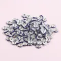 50pcs rhinestone metal spacer beads round charm loops for DIY bracelet jewelry making accessories - 50 Pieces Pack (0.76x0.3cm) / Sapphire Blue