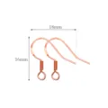 S925 Rose Gold Earring Hooks DIY Jewelry Making Findings 16x18mm Components Set 50pcs - 50 Pieces/Pack / Rose Gold Hook
