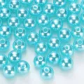Perle imitazione lucide ABS 6-12mm perle plastica forate colorate per fai da te artigianato - Blu Lago