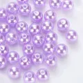 Perle imitazione ABS viola, perline di plastica perforate 6-12mm per artigianato fai da te. - Viola Chiaro