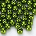 Perline ABS verdi forate 6-12mm perline di plastica per gioielli e accessori per borse fai da te. - Verde Militare