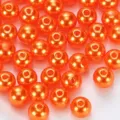 Perle di imitazione perla lucida ABS perle di plastica arancione fai da te creazione - 19# Rosso Aranciato