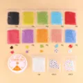 DIY Rocailles Perlen Set 2mm Glasperlen Acryl Buchstaben Perlen mit Gummiband für Schmuckherstellung - Saatperlen- & Buchstabenperlen-Set mit Auffädfaden