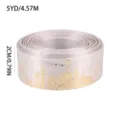 Gold Foil Islamic Eid Ribbon 2cm x 4.57m Decorative Satin Ribbon for Gift Wrapping - Gray