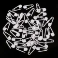 100pcs white plastic safety pins 25mm clothing tag pins diaper pins for sewing crafts and laundry - White