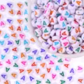 Colorful acrylic letter beads round alphabet beads for DIY handmade jewelry making bracelets - Letter A