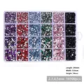 24 grid boxed resin flatback rhinestones colorful nail art DIY craft accessories 16500pcs - 24-Grid Resin Rhinestones Type B