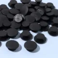 Black plastic buttons bulk pack, DIY shoe charms and garment accessories for custom clogs. - 50 Pieces/Pack (0.5x1.4cm) / Black