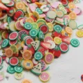 5mm polymer clay fruit slices for nail art and DIY phone case decoration crafts colorful bulk - Mixed Fruit Slices / 1000 Pieces/Pack