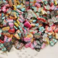 Colorful 5mm butterfly polymer clay slices for nail art decoration and DIY crafts design. - Butterfly Slices / 1000 Pieces/Pack
