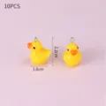 10pcs cute resin little yellow duck DIY jewelry charms mini pendant 1.6x2.2cm wholesale lot - Yellow Duck / 10 Pieces/Pack
