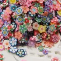 5mm polymer clay flower slices for nail art, DIY phone cases and craft decoration supplies. - Plum Blossom Slices / 1000 Pieces/Pack