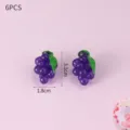 Resin grape charms purple fruit DIY pendants set of 6 pieces for handmade jewelry making crafts - Grape Vine / 6 Pieces Pack