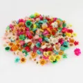 Natural dried flower heads, colorful star daisy DIY craft materials, mixed color bulk pack. - Approx 50 Pieces (0.7-1.7cm) / Light Mixed Large Size