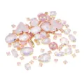 Assorted pink claw rhinestones mix shapes sparkling glass gems for clothing diy sewing crafts. - Champagne Opal Mocha Mixed Sizes Sew-on Rhinestones (130 Pcs)