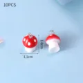 10tmk kokkino leuko mantari ritini charms diy kosmimata kremasto axiou 1.1x1.8cm - Μανιτάρι / 10 Τεμάχια/Συσκευασία / Κόκκινο