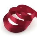 20mm red satin ribbon 3/4 inch polyester fabric ribbon for gift wrapping and DIY crafts decor - Size 25 / Dark Red