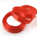 Red satin ribbon 20mm 3/4 inch polyester fabric ribbon for gift wrapping DIY crafts sewing - Size 25 / Light Red