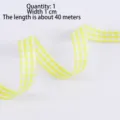 Yellow White Gingham Ribbon 1cm x 40m Checkered Fabric Trim for Gift Wrapping DIY Crafts - 50 Yards / Pack / Yellow