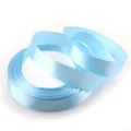 Light blue satin ribbon 20mm polyester fabric ribbon for gift wrapping and DIY crafts. - Size 25 / Light Blue
