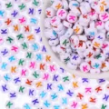 100pcs colorful alphabet letter beads for DIY handmade bracelets necklaces jewelry making accessories. - Letter K