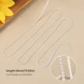 Collana tennis in strass argento lunghezza 50cm gioiello scintillante per clavicola - Catena in zirconia tonda (Semilavorato - Senza chiusura) / 1.5mm (50cm) / Bianco Argento