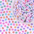 Colorful plastic letter beads DIY handmade bracelet necklace beading accessories wholesale - Letter O