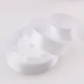 20mm White Satin Ribbon Polyester Fabric Tape for Gift Wrapping Wedding DIY Sewing Craft - Size 25 / White