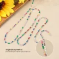 Collana da donna in zircone cubico baguette multicolore, elegante catenina clavicolare. - Catena in zirconia rettangolare verticale (Semilavorato - Senza chiusura) / 2.5+2.5*5mm (50cm) / Multicolore
