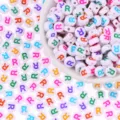 Colorful letter beads for DIY handmade bracelets and necklaces, wholesale craft accessories. - Letter R