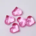 Pink Heart Plastic Beads DIY Jewelry Accessories Transparent Crystal Style Set of Five - Heart (No Hole) / 10 Pieces/Pack / Pink