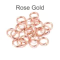 Rose Gold Metal Jump Rings DIY Jewelry Making Connectors Open Rings for Bracelets Necklaces - 3mm Open Jump Rings (500pcs, Approx. 9g) / Rose Gold