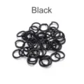 Anellini di salto in metallo nero per creazione di gioielli bracciali collane set - Nero nuoto