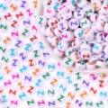 White round acrylic letter beads for DIY handmade bracelets, necklaces and craft jewelry. - Letter Z