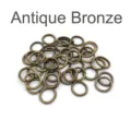 Anellini di salto in bronzo antico per la creazione di gioielli e bracciali fai da te. - Bronzo Antico