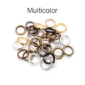 Anellini di salto in metallo multicolore anelli aperti per gioielli braccialetto collana. - Multicolore