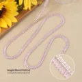 Elegante collana con catena in zircone cubico rettangolare rosa, splendida catenina clavicolare. - Catena in zirconia rettangolare orizzontale (Semilavorato - Senza chiusura) / 2.5*5mm (50cm) / Rosa