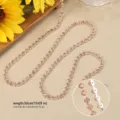 Collana corta in zircone di cristallo Pietra di champagne Catena di clavicola Stile - Catena in zirconia quadrata diagonale (Semilavorato - Senza chiusura) / 4*4mm (50cm) / Champagne