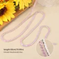 Collana con catena in strass rettangolare rosa 50cm gioiello moda clavicola donna accessorio - Catena in zirconia quadrata (Semilavorato - Senza chiusura) / 4*4mm (50cm) / Rosa
